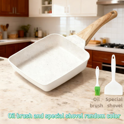 Japanese Omelette Pan Tamagoyaki Egg Pan Nonstick Egg Frying Pan Rectangle Steak Frying Pan with Detachable Scalding Handle