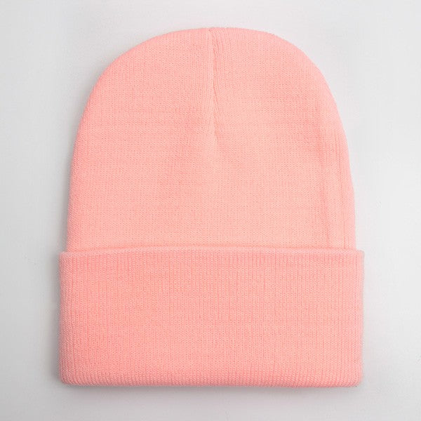Touca Sólida Unissex Outono Inverno, Mistura de Lã, Macia e Quente, Boné de Tricô Masculino Feminino, Gorro, Toucas de Esqui, 24 Cores