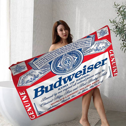 King Of Beer B-Budweiser Big Microfiber Beach Towels Quick Dry Towel Sand Beach Towels Pool Towel For Travel Swim Pool Yoga