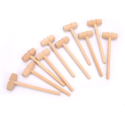 10 Peças Mini Martelo de Madeira Bolas Brinquedo Substituto de Martelo de Madeira Bebê