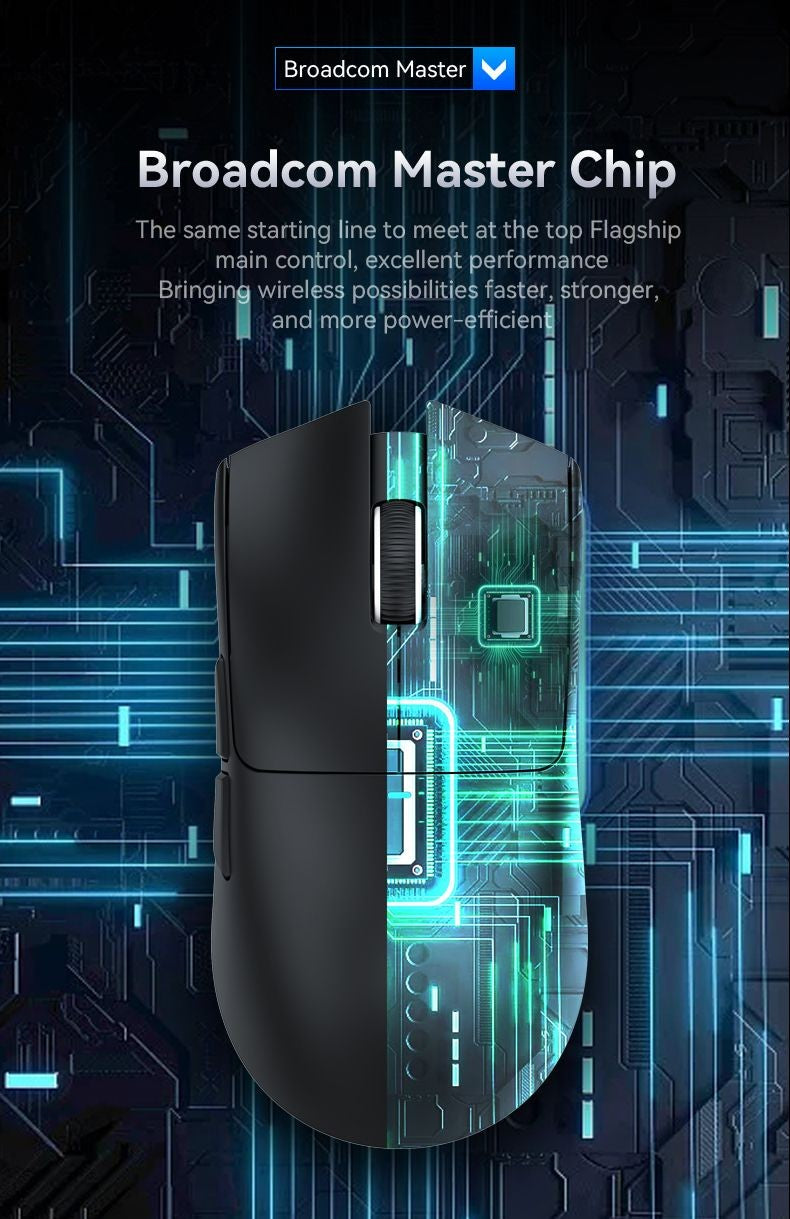Mouse Gamer Attack Shark X11 Wireless, Conexão Tri-Modo 2.4GHz/Com Fio/Bluetooth PAW3311 22000DPI 400IPS RGB para PC