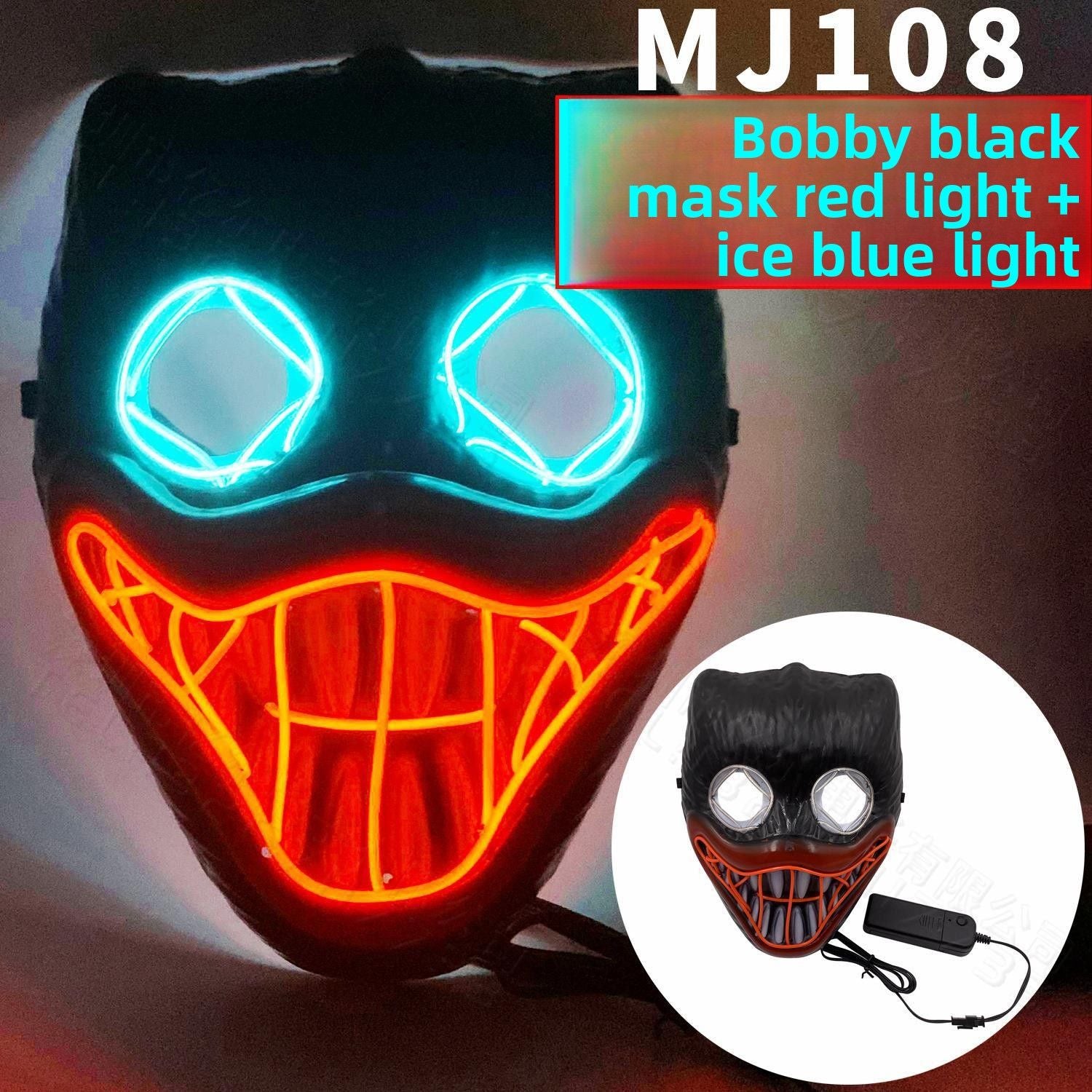 Luminous Mask Halloween Face Mask Poppy Playtime Atmosphere Prop Game Time Sausage Mouth Monster