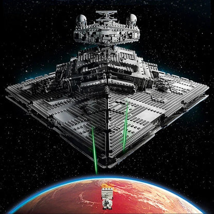 Montar Decoração de Casa Imperial Navy Stormtrooper Star Destroyer Galactic Empire Star Cruiser Starfighter Dark Fleetship 75252