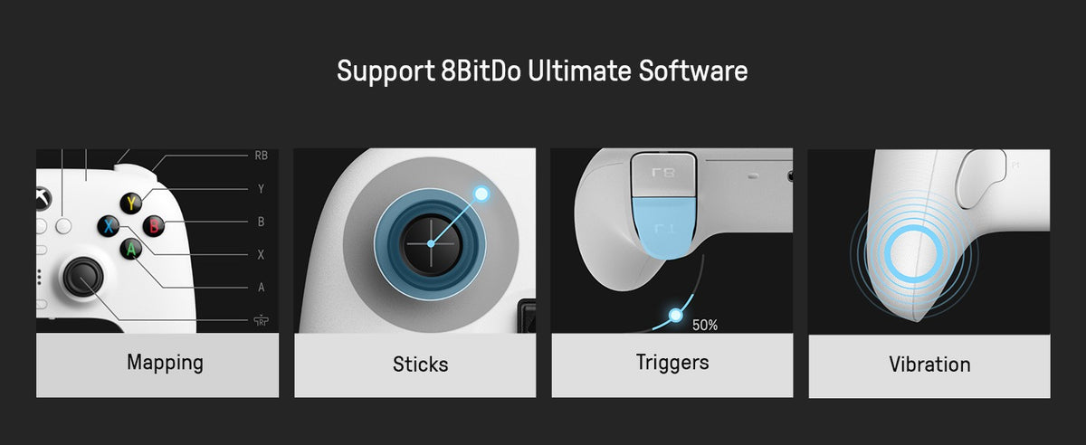 8BitDo Ultimate 3-mode Controller with Hall Effect Joystick?Gamepad for Xbox One?Xbox Series X / S,PC Windows 10 11,Android