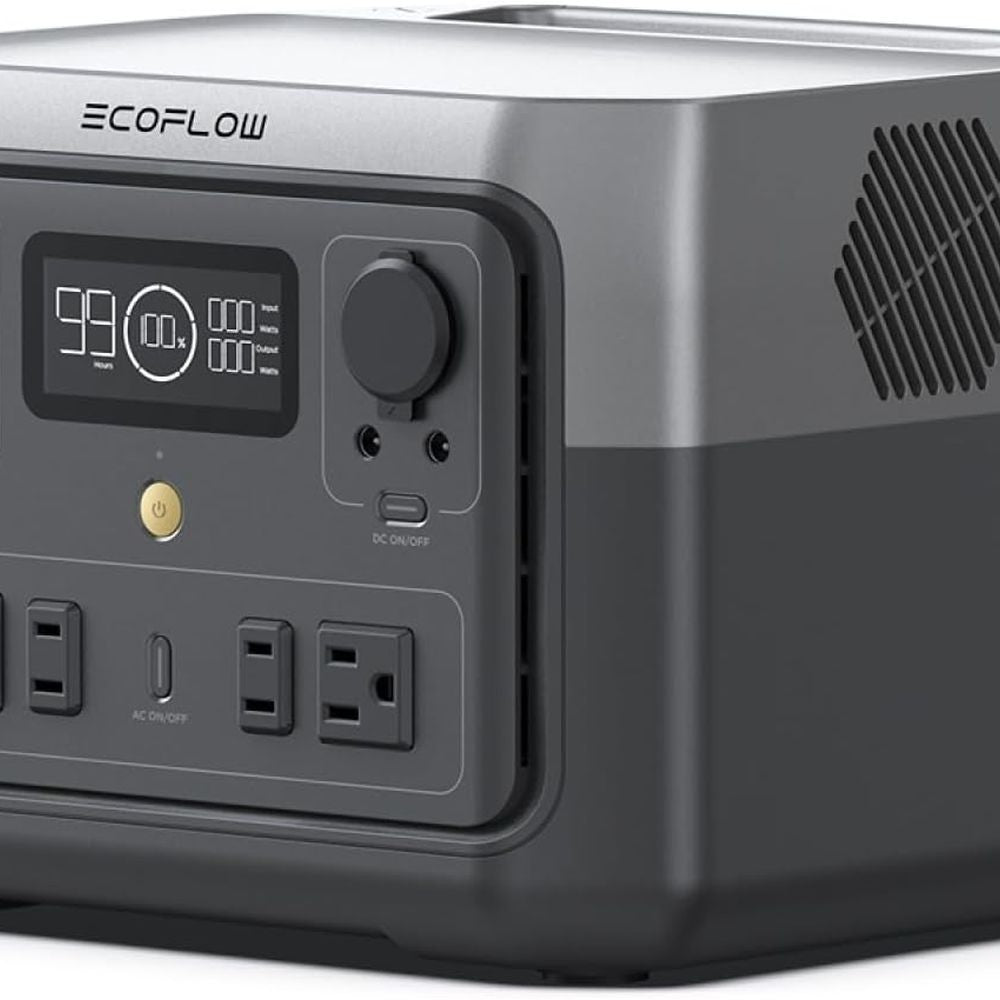 Estação de Energia Portátil River 2 Max 500Wh: Carga Rápida em 1 Hora, Saída de 1000W, Pronta para Energia Solar para Camping, RVs e Casa