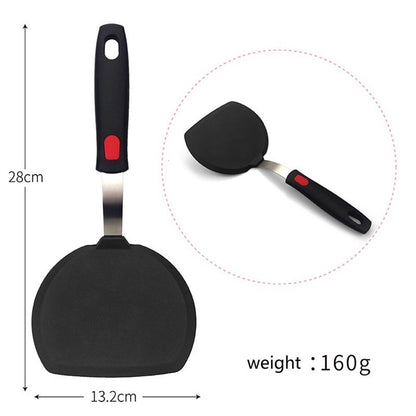 Espátula de Silicone para Panelas Antiaderentes Resistente a Altas Temperaturas, Espátula de Aço Inoxidável de Alta Qualidade para Fritar e Mexer, Utensílios de Cozinha