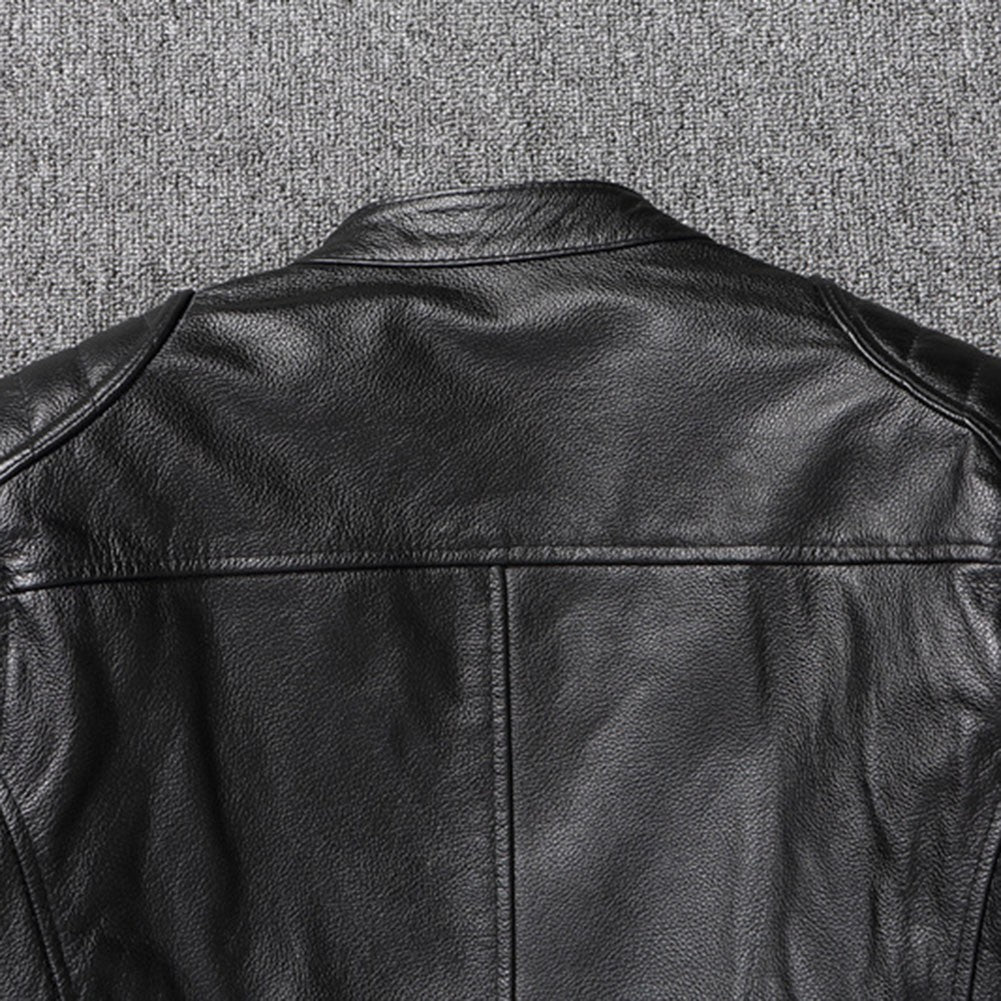 Men Imatition Leather Retro Stand Collar Jacket PunkStyle Coat Motorcycle Clothe