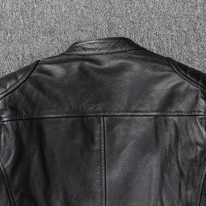 Men Imatition Leather Retro Stand Collar Jacket PunkStyle Coat Motorcycle Clothe
