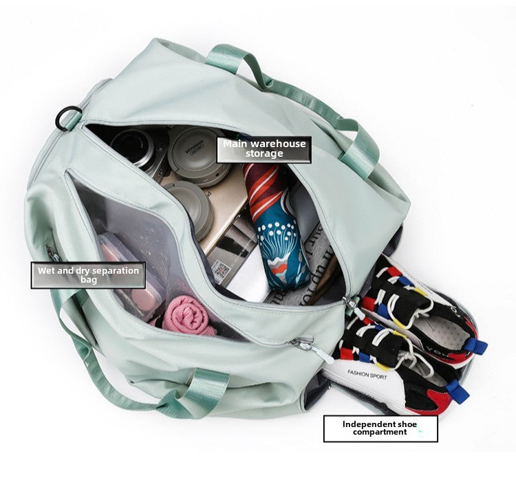 Women Gym Bag Sports Travel Dry Wet Bag Handbags Multifunction Swimming Tote Shoulder Weekend Fitness Duffle Yoga Shoes Daypack