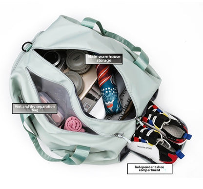 Women Gym Bag Sports Travel Dry Wet Bag Handbags Multifunction Swimming Tote Shoulder Weekend Fitness Duffle Yoga Shoes Daypack