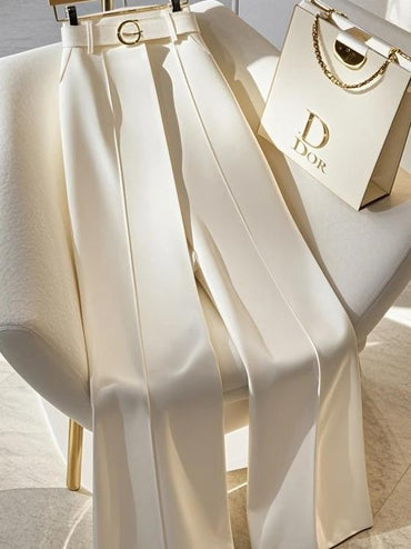 Faionable High Waist Wide Leg Casual Pants Women's Spring Autumn New Sle High Sensation Straight Tube Pants Trendy