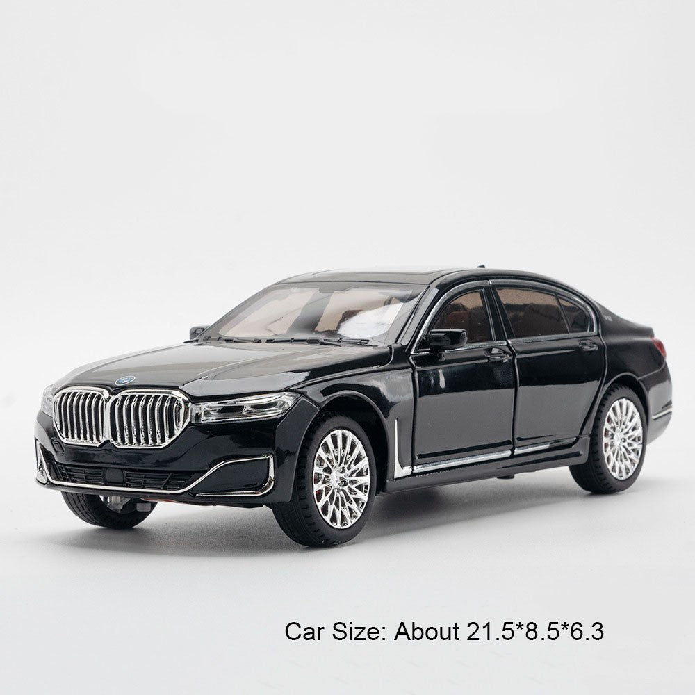 1:24 O 7 760Li Modelo I5 M60 Carro de Liga Fundida Brinquedos 6 Portas Abertas Luz Sonora Puxar para Trás Veículos Miniatura Presentes de Aniversário para Menino