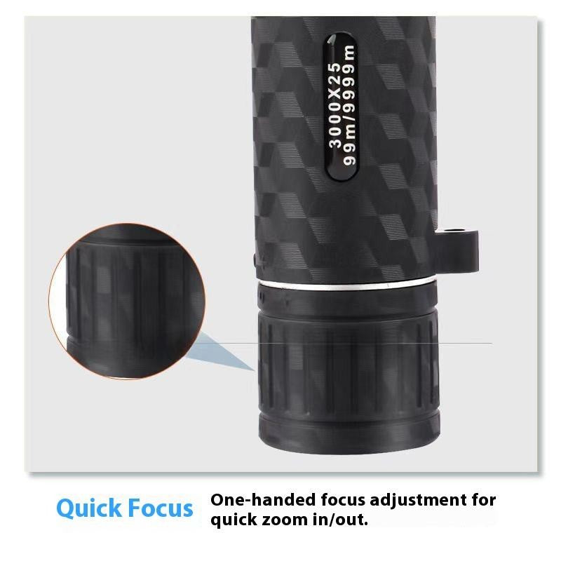 Monóculo 3000X25 Poderoso Portátil Prisma BAK4 Revestimento FMC Leve Mini Telescópio para Concertos Caça ao Ar Livre Acampamento