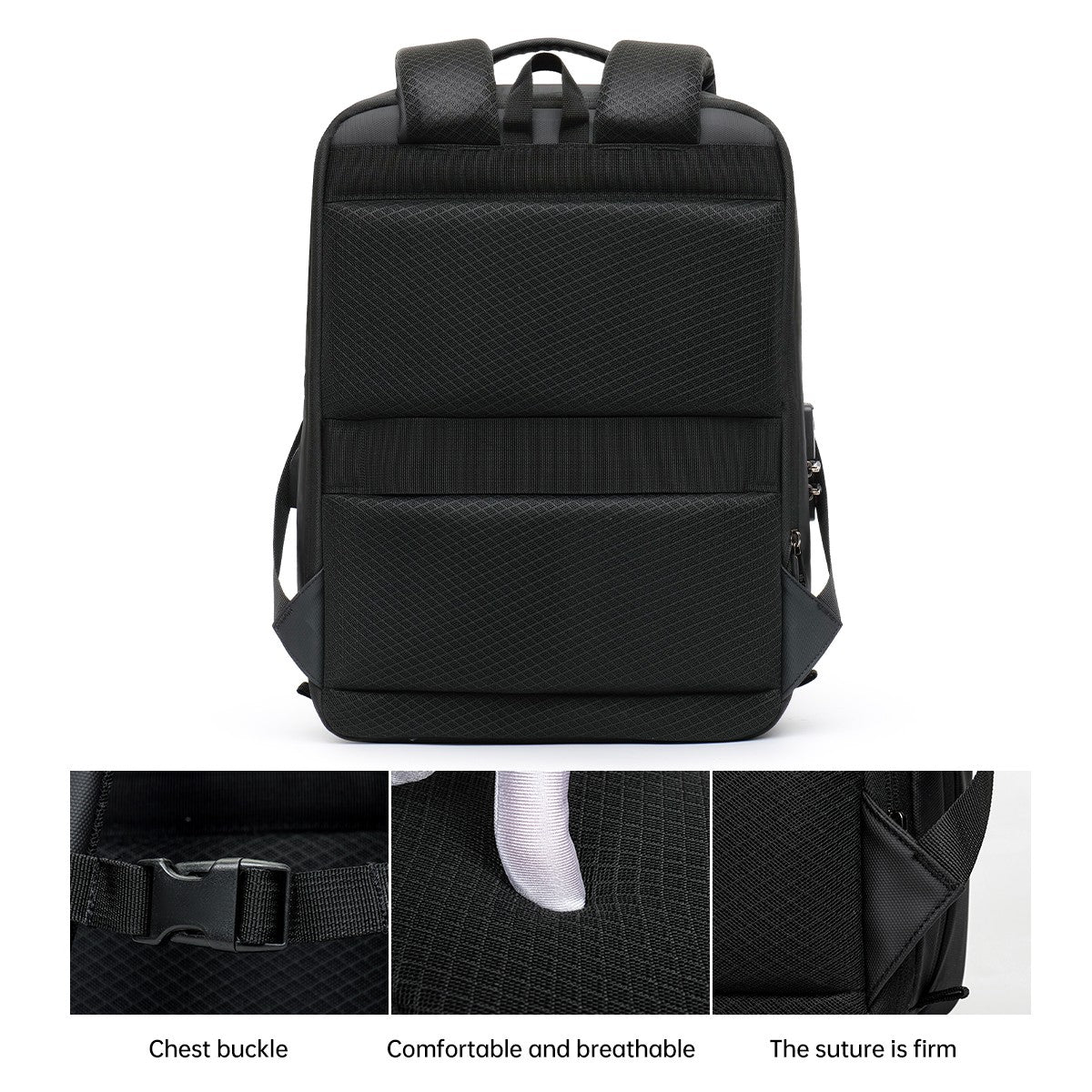Men's Expandable Computer Backpack Large Capacity Business Travel Trip Luggage Bag E-Sports Game Hard Shell Backpack