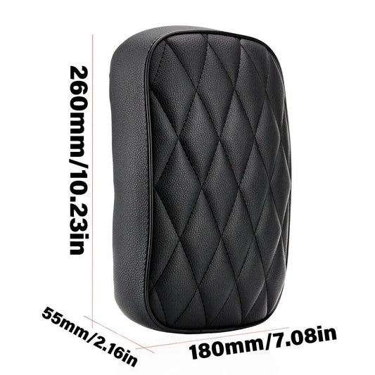 8Suction Cups Motorcycle Rear Passenger Pillion Pad Rectangular Pillion Passenger Pad Seat For Harley 883 1200 Choppers Bobber