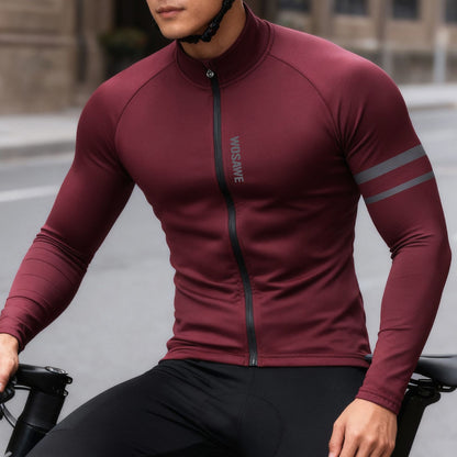 WOSAWE Winter Men's Cycling Jacket Waterproof Windproof Thermal Fleece Bike Jersey MTB Road Cycling Snowboarding Ski Jacket Coat