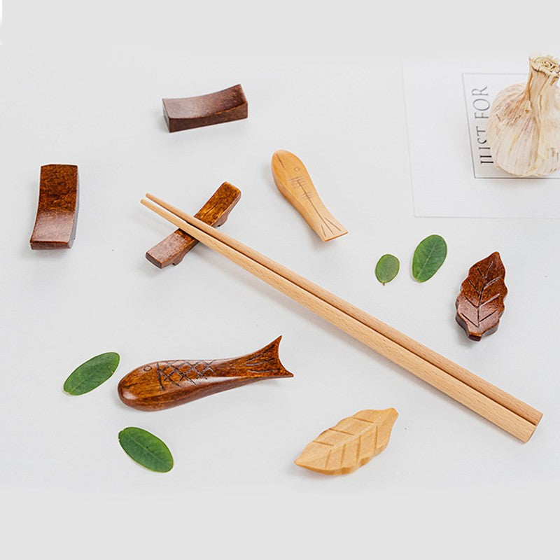 Descanso de hashis estilo japonês, suporte de madeira para colher e hashis, prateleira decorativa, acessórios para mesa de jantar ????