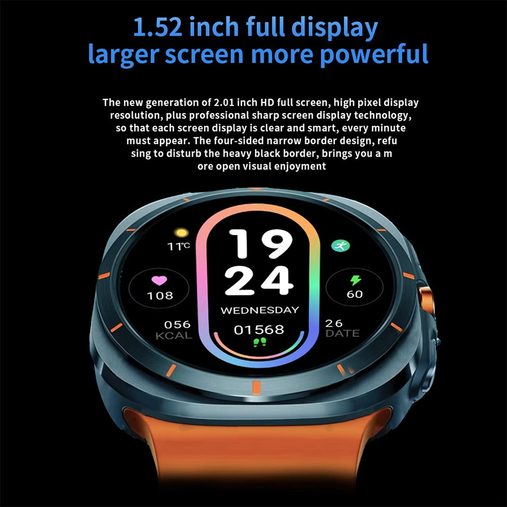 G.L Wear New Watch 7 Ultra Bluetooth Call Voice Assistant Heart Rate Monitor 1.52 inch AMOLED Screen Man Woman Smart Watch Gift