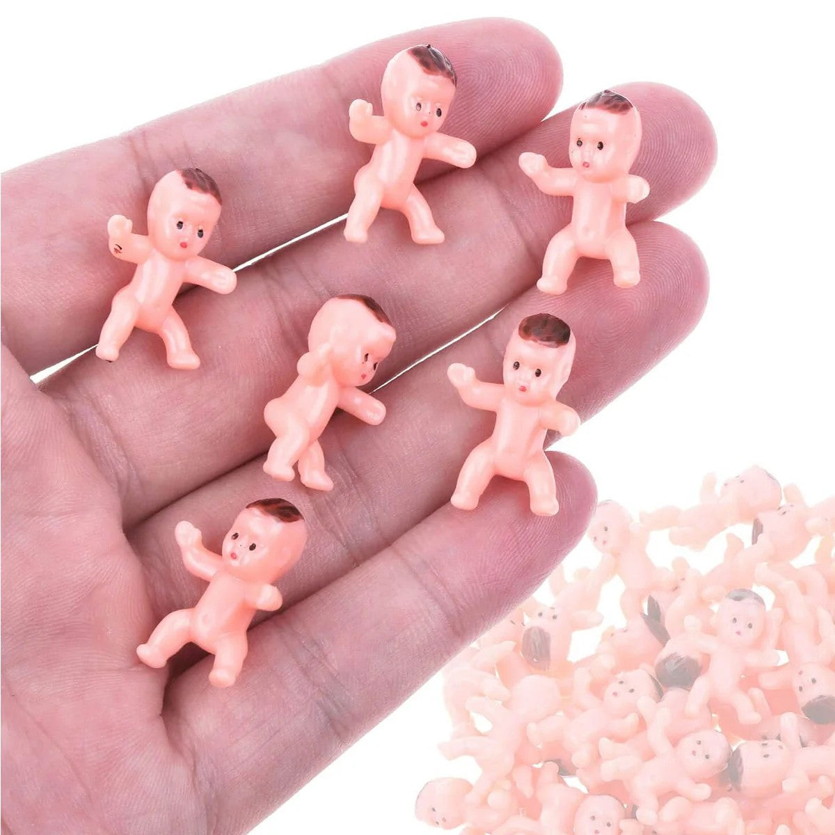 150/100/60/30Pcs Mini Plastic Babies Doll for Baby Shower Ice Cube Game Mini Baby Gender Reveal Baby shower Party Favors Decor
