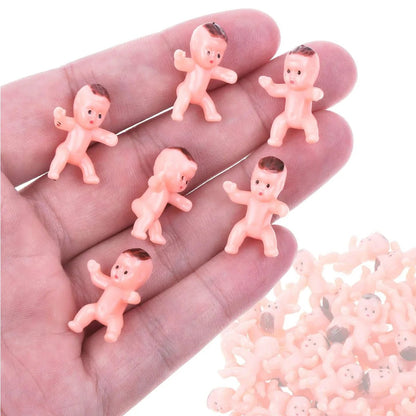 150/100/60/30Pcs Mini Plastic Babies Doll for Baby Shower Ice Cube Game Mini Baby Gender Reveal Baby shower Party Favors Decor