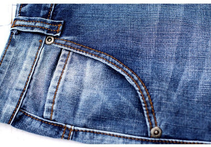 ABOORUN Mens Plus Size Loose Baggy Denim Shorts Fashion Streetwear Hip Hop Skateboard Cargo Jeans Short for Male R1402