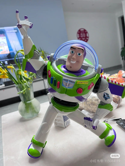 Brinquedo Genuíno Disney Toy Story Buzz Lightyear Space Ranger Modelo de Som Coleção de Mesa Boneco de Ação Buzz Lightyear Modelo de Brinquedo Presentes