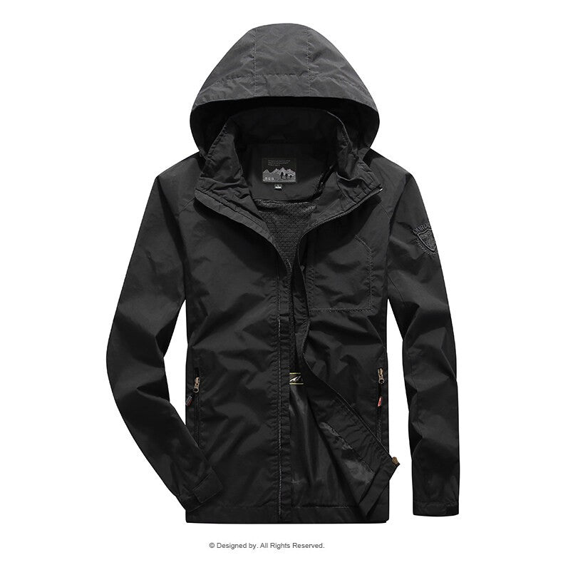 Camping Hiking Jacket Men Spring Autumn Outdoor Sports Breathable Coats Climbing Trekking Windbreaker Travel Waterproof Jacket