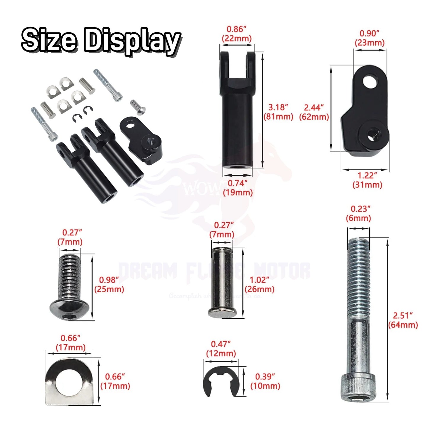Kit de Suporte para Pedaleira Traseira de Passageiro para Motocicletas Harley Davidson Cross Bones FLSTSB 08-11 Softail Slim FLS FLSS 12-17