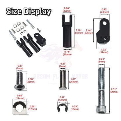 Kit de Suporte para Pedaleira Traseira de Passageiro para Motocicletas Harley Davidson Cross Bones FLSTSB 08-11 Softail Slim FLS FLSS 12-17