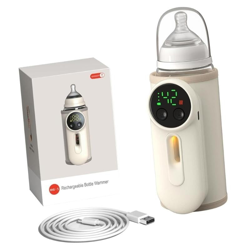 J15U Upgraded Bottle Warmer for Breastmilk Baby Feeding Bottle Heating Case Rechargeable Warmer Bag with Digital Display