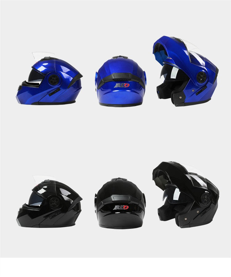 BLD Capacete Fechado Personalizado para Moto Masculino Feminino Capacete Moderno com Viseira Dupla Motocross Corrida Articulado Casco Moto