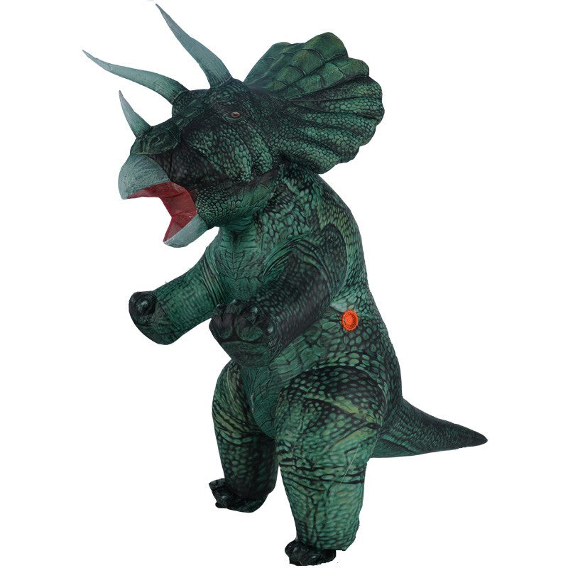 Inflatable Dinosaur Costume Blow Up Triceratops Costumes for Adults Fancy Dinosaur Party Halloween Cosplay Costume