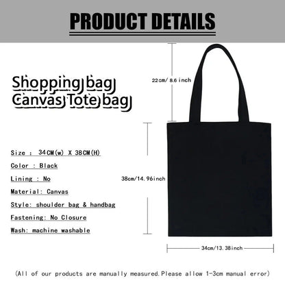 KATSEYE Korean Shopping Bag Print Original Design White Unisex Fashion Travel Canvas Bags Students Commuting Portable Handbag