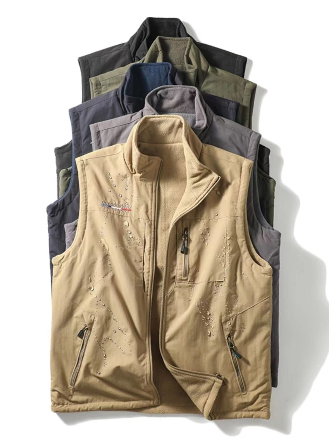Colete Masculino Esportivo e Moderno, de Couro, para Lazer ao Ar Livre, de Alta Qualidade, Pesca, Corta-Vento, Quente, Confortável e Versátil, Respirável