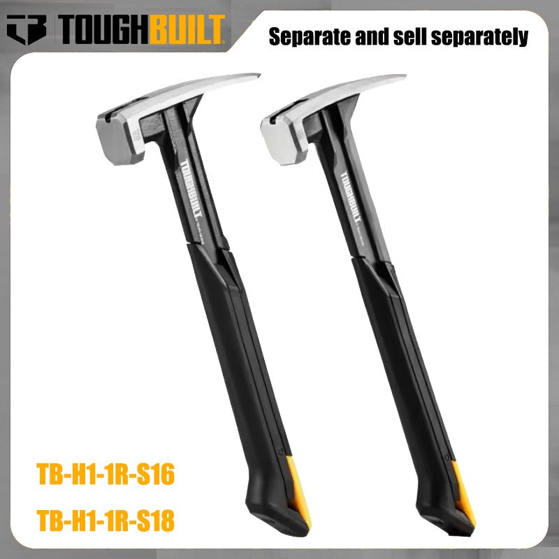 TOUGHBUILT TB-H1-1R-S16 TB-H1-1R-S18 Martelo de Garra de Aço Magnético de Face Lisa Polida 16 OZ/18 OZ Vendido Separadamente Ferramenta Manual