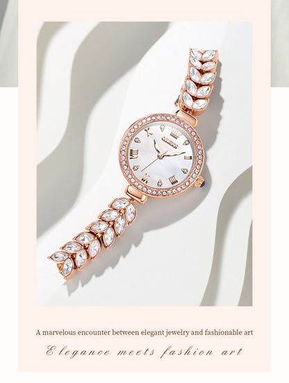 OLEVS 9971 Women Watch Luxury Brand Quartz Watch Fashion Unique Design Diamond Mermaid Bracelet Dress Watch Women Elegant Watch