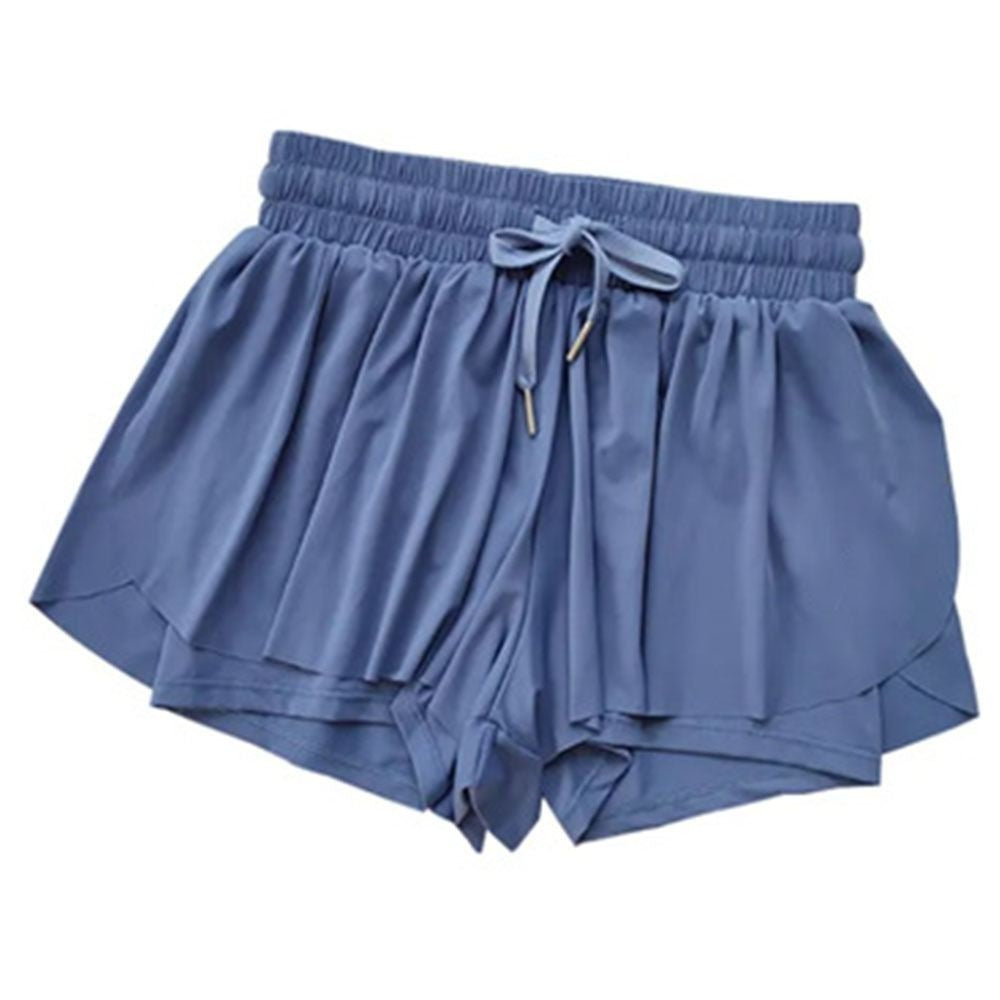 Short Pants High Waist Women's Running Shorts 2 in 1 Casual Girls Athletic Shorts Flowy Breathable Gym Yoga Shorts for Fitness