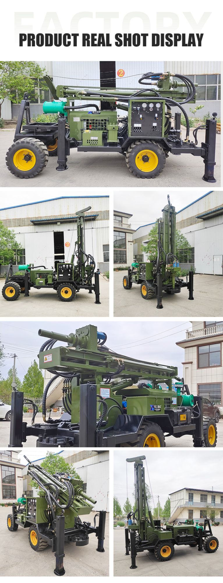 Rotary Blasthole Drill Rig Truck Mounted 200m 300m 500m 600m 800m Deep Borehole Machine Air Water Circulation