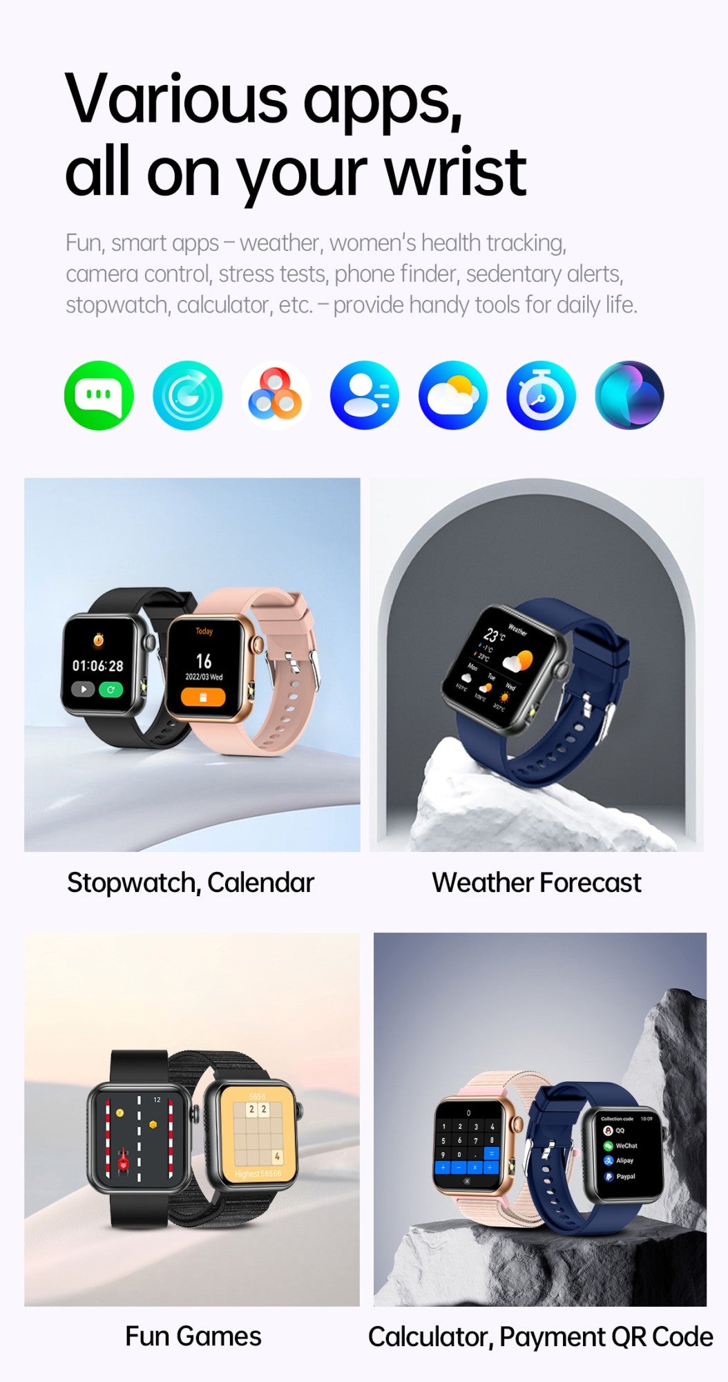 2025 Novo Smartwatch Feminino de LED com IA, Diagnóstico Inteligente, Monitor de Saúde HRV+PPG, Pressão Arterial, Oxigênio no Sangue, IP68, NFC?