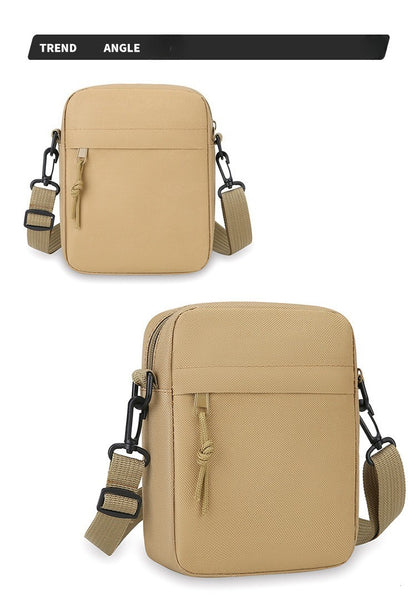 Simple Solid-Color Men's Mini Crossbody Bag - Lightweight and Stylish Ideal for Casual Use and Carrying Phones