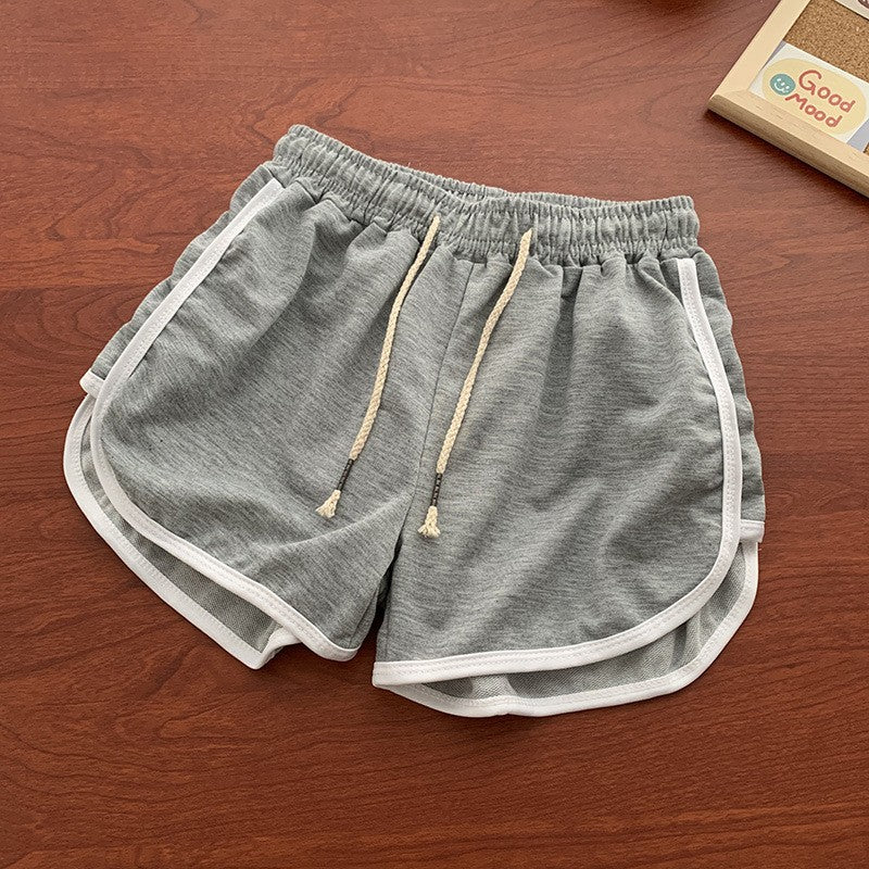 Summer Men and Women casual loose straight shorts lady stylish thin breathable wide leg gym short pants Women yoga Shorts