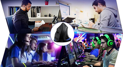 Lefon F35 Wireless Mouse Vertical Rechargeable Ergonomic Mouse 2400 DPI Optical Gaming Mice for Gamer Computer Laptop PC Mac IOS