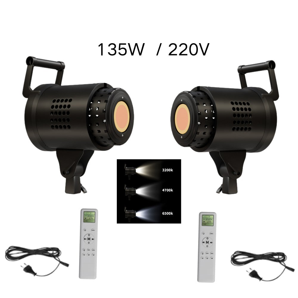 115/135W Photography Bowens Lighting LED 220V Video Studio Daylight-Balanced Lamp Portrait Flash Studio 3000-6000K 3 Colors