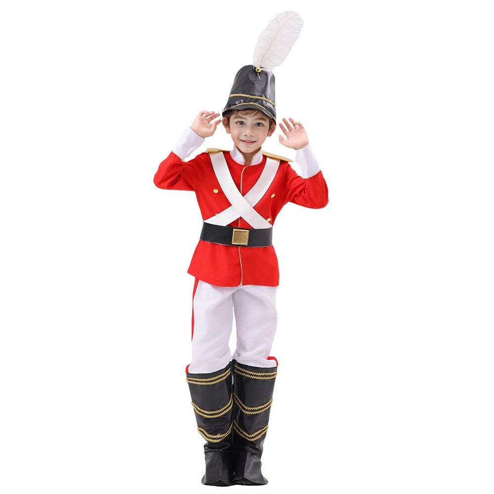 Boys Toy Soldier Costume Halloween Stage Performance Outfit Kids Military Role Play Set  - New Arrival 2025