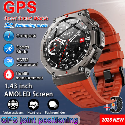 T-Rex 3 Ultra GPS Smart Watch 5 ATM à Prova D'água GNSS Dual-Band Bússola Integrada Smartwatch Militar Esportivo Masculino 2025 Novo para Xiaomi