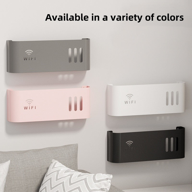 Home Hanging on The Wall Router Storage Box, Wireless WIFI, TV Set-Top Box Wall Mounted Storage Rack, For Living Room, Bedroom