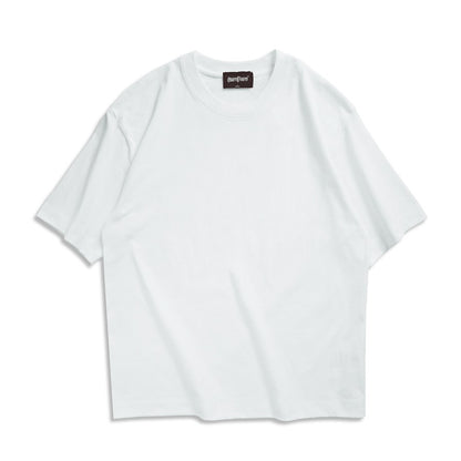 WAVLATII New Men Oversized T shirts Female 260 GSM Casual White Streetwear Tees Black Solid Basic Summer Tops for Young WMT2401