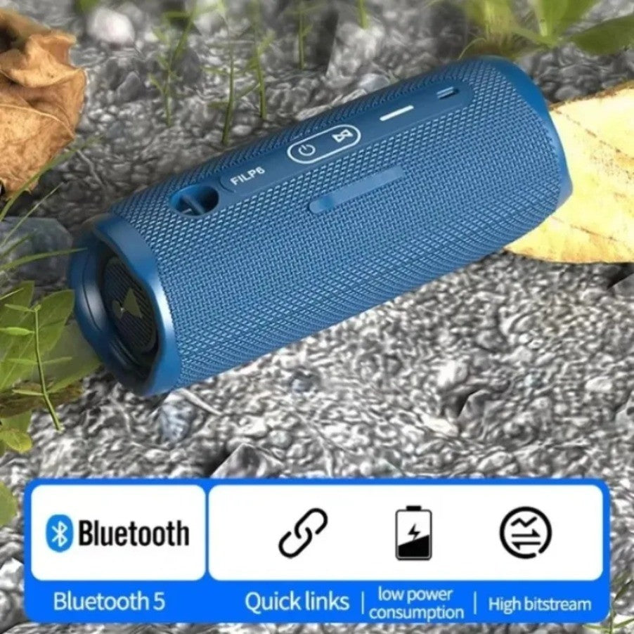 Caixa De Som Bluetooth Portátil Flip6 Multifuncional TWS Áudio Subwoofer Sem Fio para Casa com Dois Alto-falantes