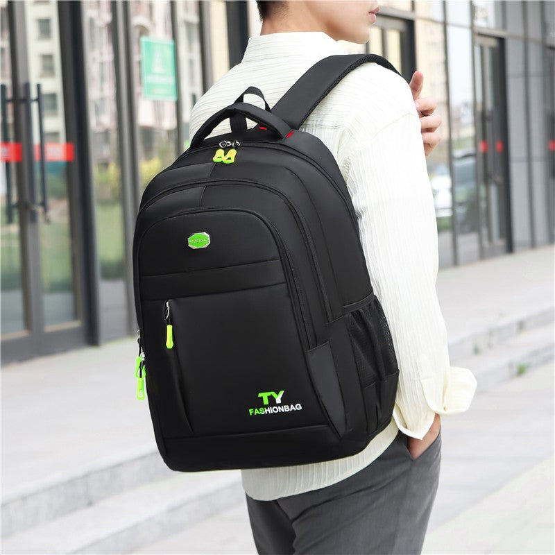 Mochilas Minimalistas de Grande Capacidade Masculinas Impermeáveis Oxford Mochila Escolar para Deslocamento Casual de Negócios Múltiplos Bolsos Bolsa de Viagem