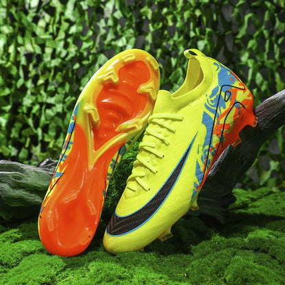 New Men Football Boots Training Long Spikes Soccer Shoes Sneakers Original  Drop Shipping Futsal Cleats Match Ultralight Indoor